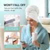 YFONG X-Large Hair Towel Wrap for Women, Super Absorbent Microfiber Hair Towel for Curly Hair, Fast Drying Hair Turbans with Elastic,Hair Drying Towel Wrap for Hair Care 30" X 40" (White) view 4