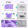 YFONG X-Large Hair Towel Wrap for Women, Super Absorbent Microfiber Hair Towel for Curly Hair, Fast Drying Hair Turbans with Elastic,Hair Drying Towel Wrap for Hair Care 30" X 40" (Purple) view 2