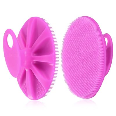 INNERNEED Food-Grade Soft Silicone Body Cleansing Brush Shower Scrubber, Gentle Exfoliating and Massage for All Kinds of Skin (Purple)
