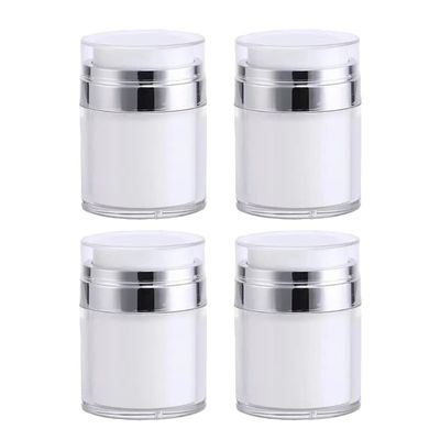 Beaupretty Glass Containers Cream Jar Vacuum Bottle 30ml Airless Pump Jars Sets Empty Refillable Travel Containers For Lotion Cream 4pcs Terrarium