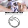 Shampoo Bed Faucet Sprayer Set, Shampoo Bed Faucet Sprayer Switch Set Zinc Alloy Plating for Beauty Salon Barbershop SPA view 2