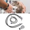 Shampoo Bed Faucet Sprayer Set, Shampoo Bed Faucet Sprayer Switch Set Zinc Alloy Plating for Beauty Salon Barbershop SPA view 3