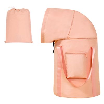 TTiiLoe Collapsible Foot Basin with Handles, Zipper Portable Foot Soak Tub, Large Capacity Home Pedicure Foot Spa Bucket for Travel, Camping Washing (Color : Pink, Size : 72x32cm)