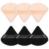 Pimoys 6 Pieces Powder Puff Face Triangle Makeup Sponge Soft Velour Puffs for Loose Powder Setting Powder Blender Foundation Sponge Beauty Makeup Tool, Stocking Stuffers Gift for Women view 1