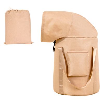 TTiiLoe Collapsible Foot Basin with Handles, Zipper Portable Foot Soak Tub, Large Capacity Home Pedicure Foot Spa Bucket for Travel, Camping Washing (Color : Beige, Size : 72x32cm)