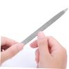 LALAFINA 2pcs Stainless Steel Sanding File Nail Sanding File Nail Art Tool Manicuring Tool with Square Handle, Silver view 2