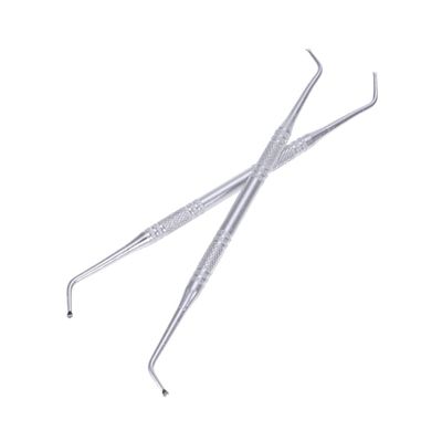 LALAFINA 2pcs Stainless Steel Nail Pusher and Cuticle Spoon for Toenail Cleaning and Grooming Dual-sided Design for Professional Pedicure and Manicure Tools