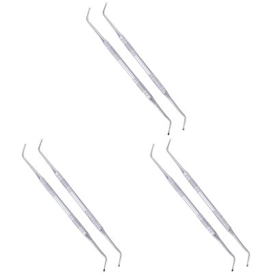 LALAFINA 6 Pcs Ingrown Toe Nail Files Stainless Steel Ingrown Toenail Tool Double Sided Nail Pusher Spoon Cuticle Peeler Scraper Nail Cleaner Nail Tool