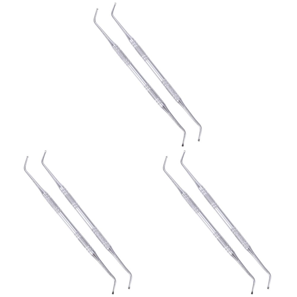 LALAFINA 6 Pcs Ingrown Toe Nail Files Stainless Steel Ingrown Toenail Tool Double Sided Nail Pusher Spoon Cuticle Peeler Scraper Nail Cleaner Nail Tool