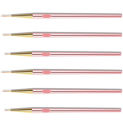 Luxshiny 6pcs Nail Art Pens Portable Manicure Brush for Nail Design Comfortable Grip for and Decoration