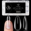 Modelones Medium Almond Nail Tips 510Pcs Clear False Acrylic Almond Press on Nails Pre-shape Full Cover Fake Extension DIY at Home 15 Sizes view 1