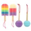 Uonlytech 4pcs Colorful Bath Sponge Unique Shape Bathing Sponge for Boys and Girls Gentle Exfoliating Shower Scrubber for Daily Use Bath view 1