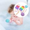 Uonlytech 4pcs Colorful Bath Sponge Unique Shape Bathing Sponge for Boys and Girls Gentle Exfoliating Shower Scrubber for Daily Use Bath view 4