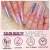 Makartt Poly Nail Extension Gel with Gel Top Coat Base Coat Kit Bundle, Soak off UV LED Gel Base and Top Coat, Poly Nail Extension Gel Kit with LED Lamp, Clear Pink Solution view 4