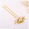 minkissy Handmade Vintage Flower Hairpin Traditional Chinese Style Hair Stick for Women Elegant Floral Hair Decor for Formal Occasions and Festivals view 2