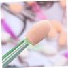 Mikinona 30pcs Eyeshadow Brush Makeup Brushed Eye Shadow Brush Oval Applicator Makeup Tools Eye Shadow Applicator Sticks Professional Makeup Sponge Miss White view 2