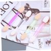 Mikinona 30pcs Eyeshadow Brush Makeup Brushed Eye Shadow Brush Oval Applicator Makeup Tools Eye Shadow Applicator Sticks Professional Makeup Sponge Miss White view 3