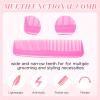 Nuanchu 12 Pcs Mini Wet Hair Brush and Comb Set Travel Brush Small Plastic Detangler Comb for Kids Toddler Baby Wet Curly Hair(Light Color) view 3