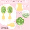 Nuanchu 12 Pcs Mini Wet Hair Brush and Comb Set Travel Brush Small Plastic Detangler Comb for Kids Toddler Baby Wet Curly Hair(Light Color) view 4