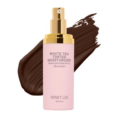 Winky Lux White Tea Tinted Moisturizer SPF 30 - Buildable Coverage with Facial SPF, Lightweight Sunscreen for Face, Naturally Radiant Finish, Long Lasting Coverage with Vitamin E, Rich