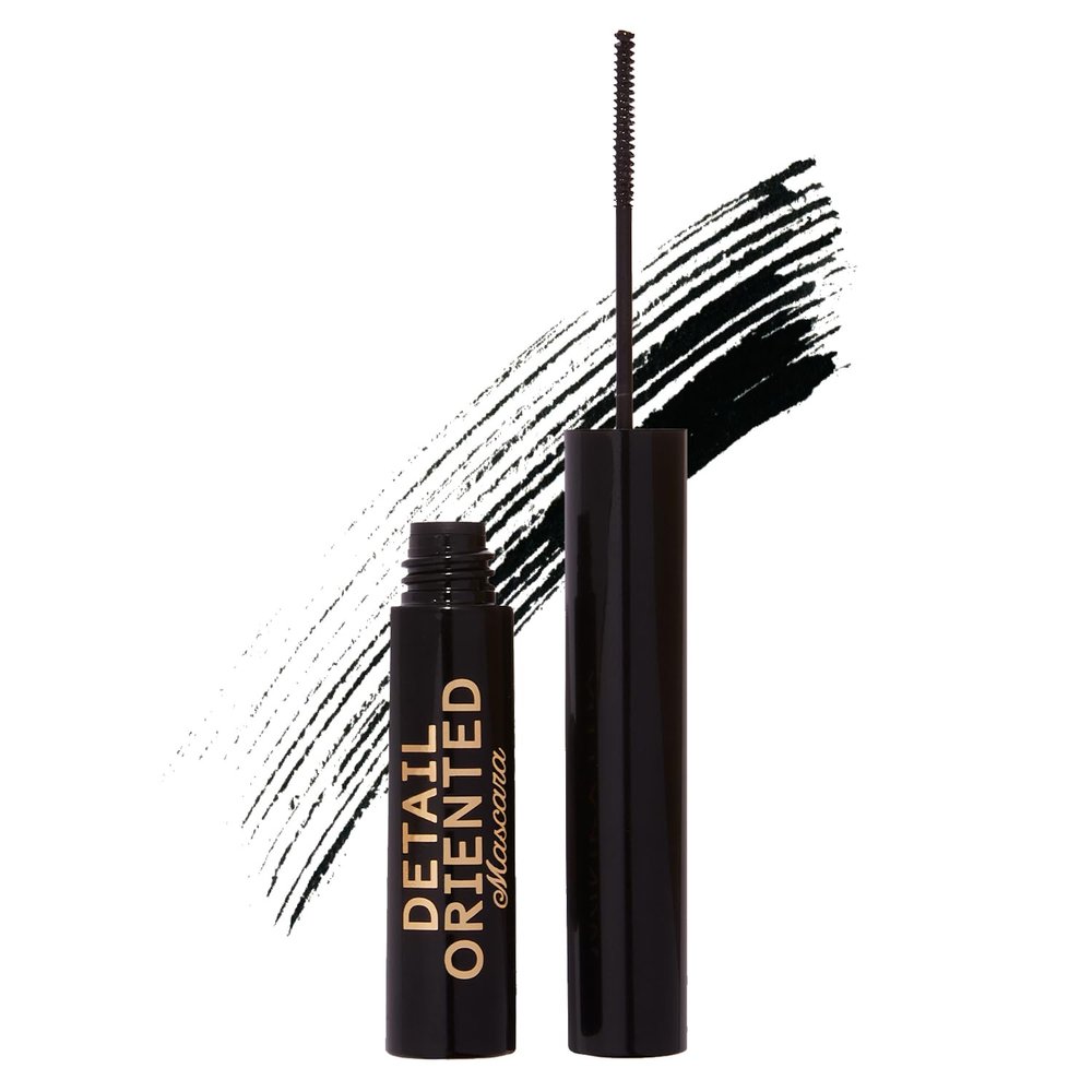 Winky Lux Detail Oriented Mascara Slim Tightline Mascara with Skinny Micro Spoolie, Lengthening, Volumizing, Defining, Curling & Buildable Formula, Type A Black