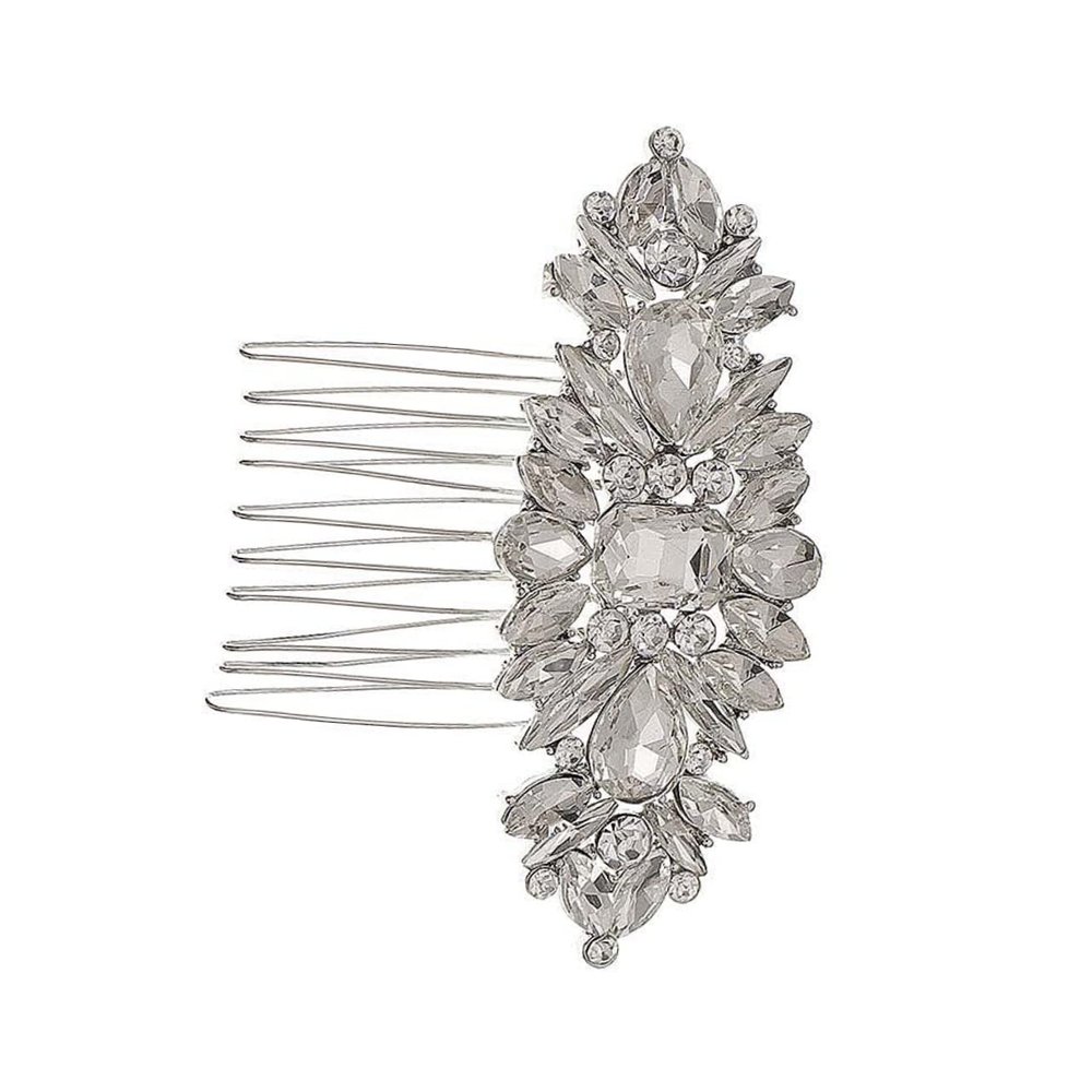 Mikinona Clip Comb Tuck Comb Crystal Headpiece Stylish Retro Hair Accessory for Women