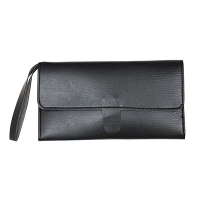 minkissy 1pc Portable Barber Tool Case Leather Scissors Pouch Organizer for Hairdressers Zipper Design Lightweight Compact for Travel Outdoor Activities