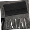 minkissy 1pc Portable Barber Tool Case Leather Scissors Pouch Organizer for Hairdressers Zipper Design Lightweight Compact for Travel Outdoor Activities view 2