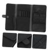 minkissy 1pc Portable Barber Tool Case Leather Scissors Pouch Organizer for Hairdressers Zipper Design Lightweight Compact for Travel Outdoor Activities view 3
