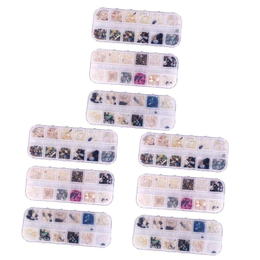 minkissy Unique Artwork Manicure Decals Natural Shell Nail Sequins Sealing Easy to Apply for Beginners Experts