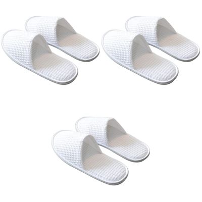 Vaguelly Womens Slippers 12 Pairs Disposable Slippers Set, Hotel Disposable Non- Spa Guest with Waffle Pattern, Unisex Home for Women Men, 270 mm Mens