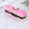 Alipis Vintage Lipstick Box with Mirror Compact Pink Velvet Lipstick Holder Case for Travel Makeup Organizer view 2