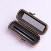 Alipis Vintage Lipstick Box with Mirror Compact Pink Velvet Lipstick Holder Case for Travel Makeup Organizer view 3