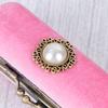 Alipis Vintage Lipstick Box with Mirror Compact Pink Velvet Lipstick Holder Case for Travel Makeup Organizer view 4