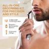 CHARGEWORX Groom Essentials, Rechargeable Hair and Beard Trimmer, Cordless Grooming Kit with 4 Adjustable Guide Combs, Charging Cable, and Charging Base view 2