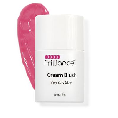 Frilliance Hydrating Cream Blush, Very Berry Glow Tint, Cruelty Free Hypoallergenic for Teens of All Skin Types, 30 ml / 1 fl oz