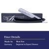 5/8 Straight Razor Full Hollow Round Point Special Carbon Steel, Shave Ready Handmade Classic Wet Shaving Straight Razor (MADE IN GERMANY) Black Handle view 4