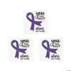 Fun Express Awareness Ribbon Temporary Tattoos - 1.5' | Glitter Design | Paper - Purple | Pack of 72 view 1