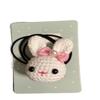 Crochet Handmade Bunny Hair tie view 2