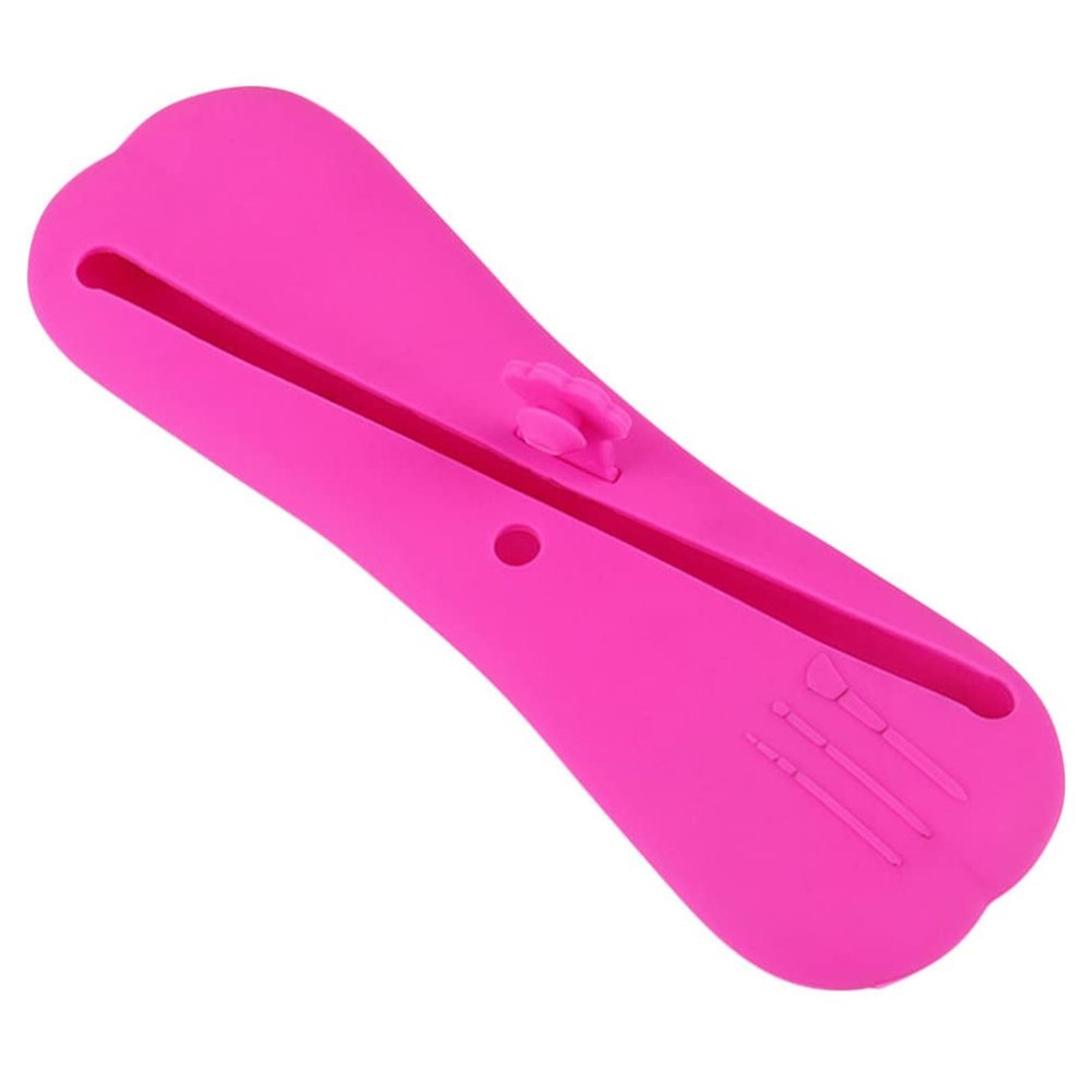 Beavorty Silicone Makeup Brush Holder and Eyebrow Pencil Storage Case for Travel Portable Organizer for Easy Makeup Brush Management Compact Design