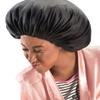 DOMPEL Satin Hair Cap for Curly, Voluminous, or Straight Hair | Prevents Frizz, Dryness, Knots and Hair Breakage | Model 392 Black (2 PCS) view 3
