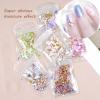 6pcs Nail Art Seashells Set, Colorful Glitter Seashell Irregular Fragments Nail Design Kit for DIY Nail Salon view 3