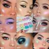 8 Color Face Cheek Highlighter Makeup Palette Shimmer Glitter Iridescent Multichrome Holographic Eyeshadow Palette Purple Rainbow Glitter Highlighter Makeup Highlight and Contour Chrome Eye Make up view 3