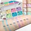 8 Color Face Cheek Highlighter Makeup Palette Shimmer Glitter Iridescent Multichrome Holographic Eyeshadow Palette Purple Rainbow Glitter Highlighter Makeup Highlight and Contour Chrome Eye Make up view 4