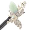 Lurrose Fashion Rhinestone Hair Bun Maker Elegant Butterfly Knot Hair Accessory for Effortless Updos Lightweight Tool for Daily Styles Events and Travel view 3