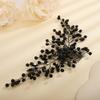 Teyglen Crystal Bride Wedding Hair Comb Bridal Black Hair Side Comb Headband Red Blue Green Crystal Hair Pieces Wedding Headpieces Hair Jewelry for Women Girls view 2