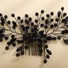Teyglen Crystal Bride Wedding Hair Comb Bridal Black Hair Side Comb Headband Red Blue Green Crystal Hair Pieces Wedding Headpieces Hair Jewelry for Women Girls view 4