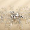 Teyglen Women Rhinestones Flower Bride Wedding Hair Comb Headband Handmade Hair Pieces Hair Accessories Shiny Crystals Bridal Side Hair Combs for Women Bride Girls (Silver) view 4