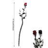2 PCS Metal Rose Hair Sticks Flower Buns Hairpin for Women Girls Long Hair Accessories view 2