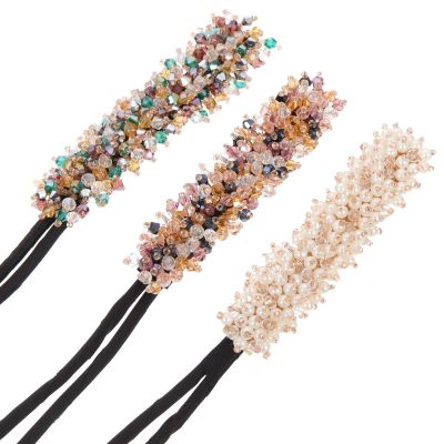 Lurrose 3pcs Bun Maker Hair Accessories Rhinestone Half-bun Shaper Tools for Women Easy to Use Hair Styling for Dances More Random Color